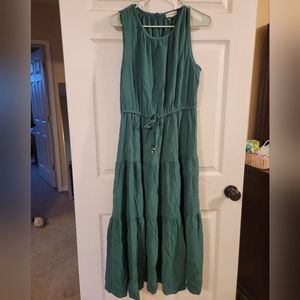 LIKE NEW Calvin Klein layered dress size 12 adjustable waist tie